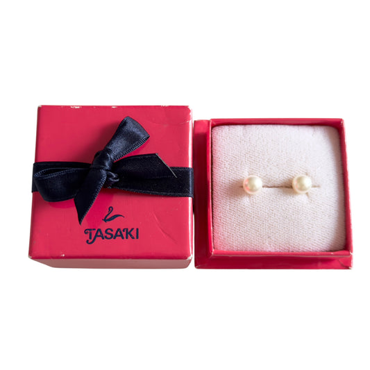 TASAKI 18K金 6.5MM 珍珠耳環