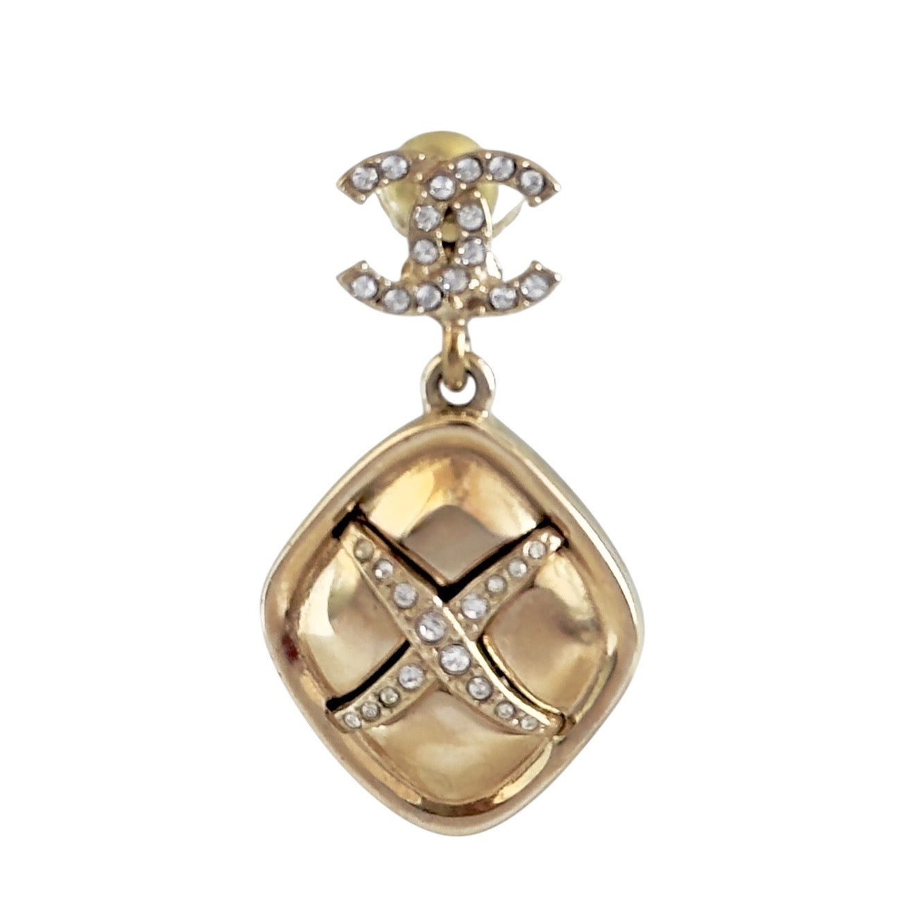 CHANEL CC 水鑽 耳環