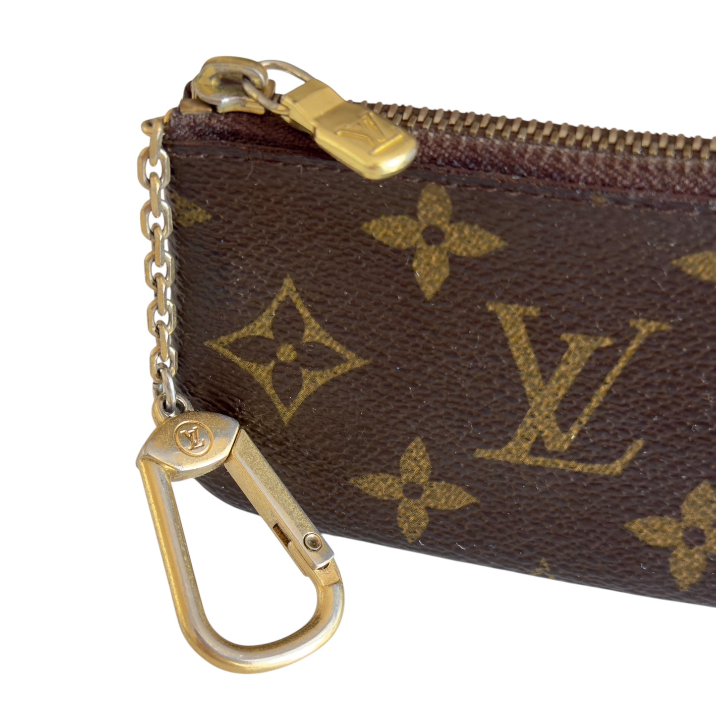 LOUIS VUITTON 老花 拉鏈鑰匙扣卡包