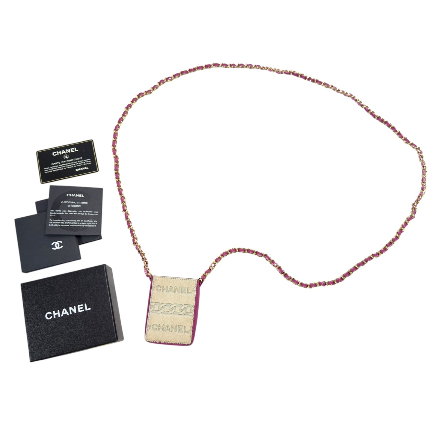 CHANEL 壓紋 馬毛 迷你小包