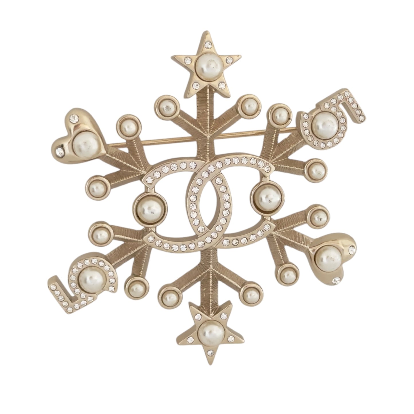 CHANEL CC 珠珠 水鑽 胸針