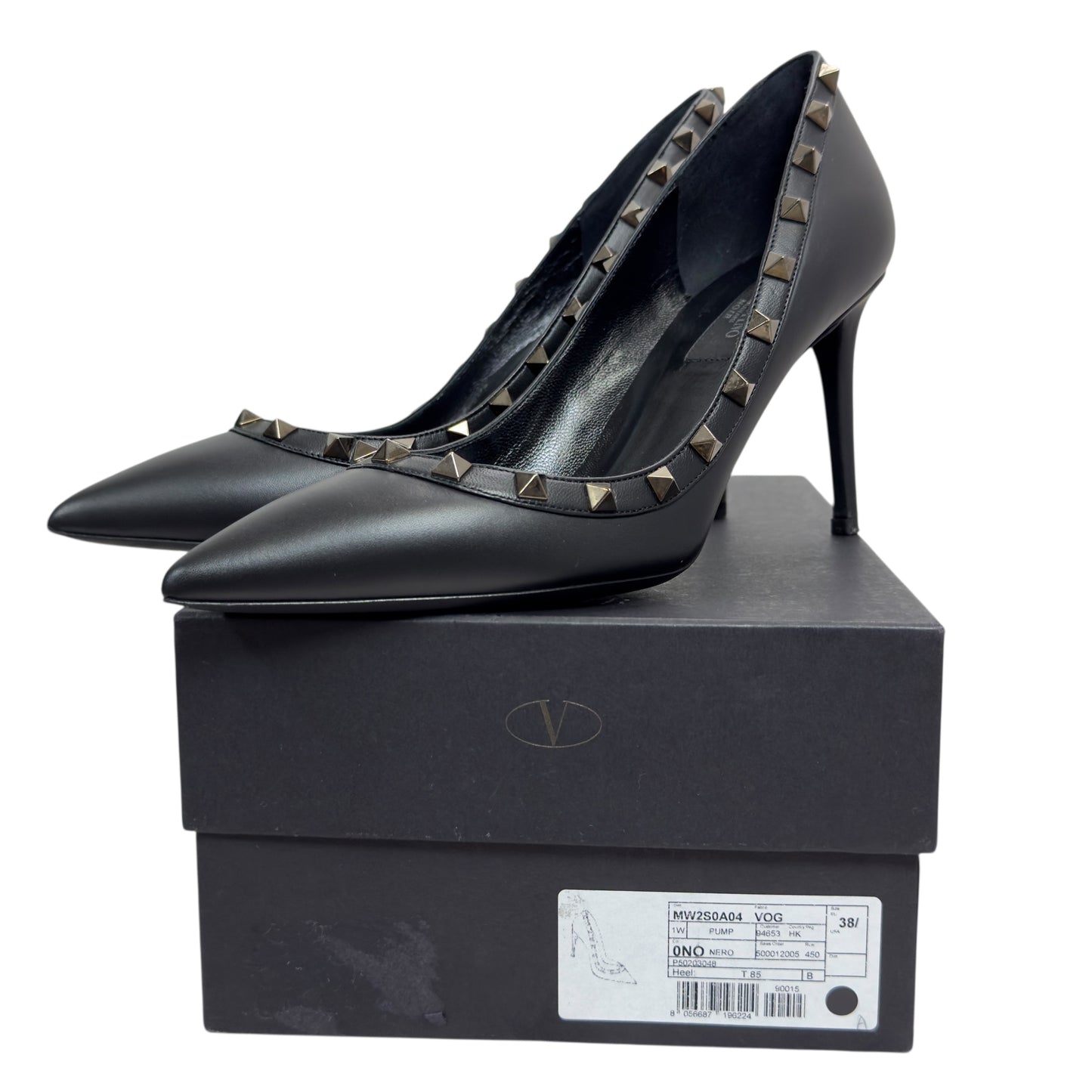 VALENTINO GARAVANI Noir Rockstud黑色 高跟鞋 85mm