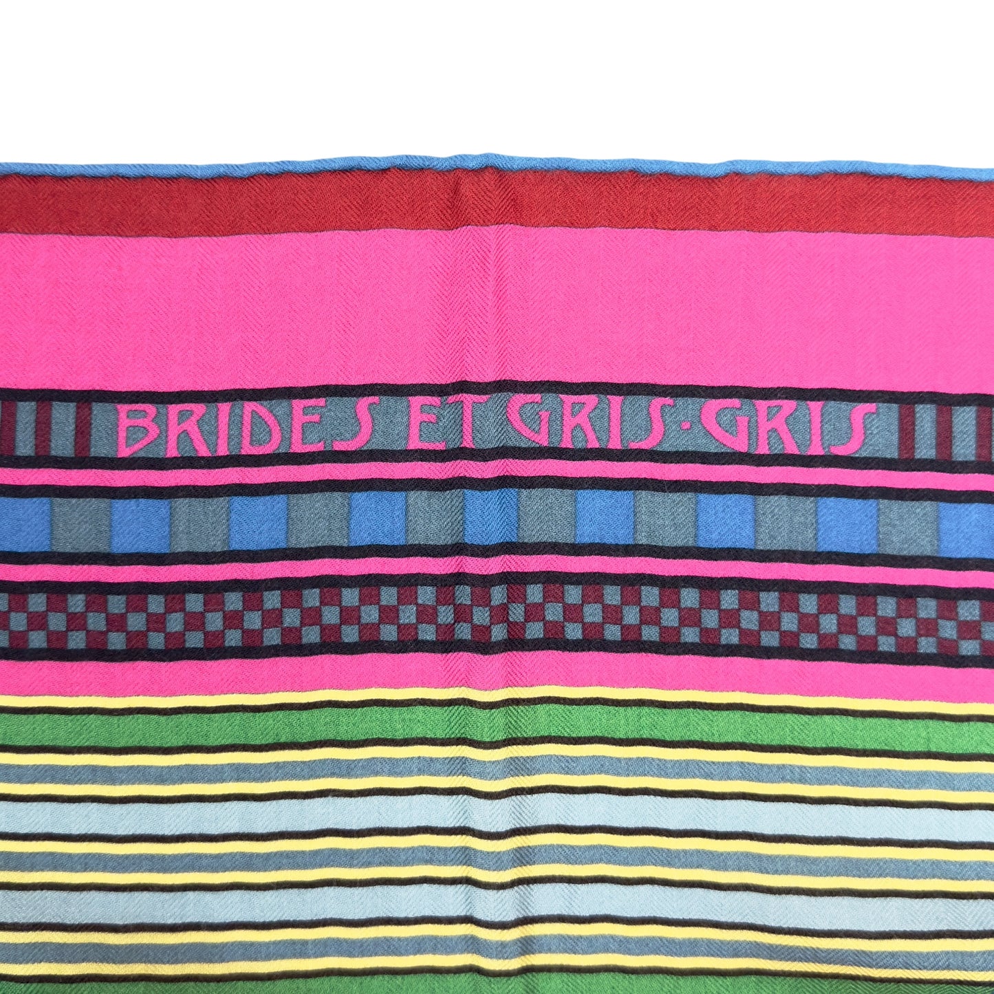 HERMES Brides et Gris-Gris shawl 140 羊絨 圍巾