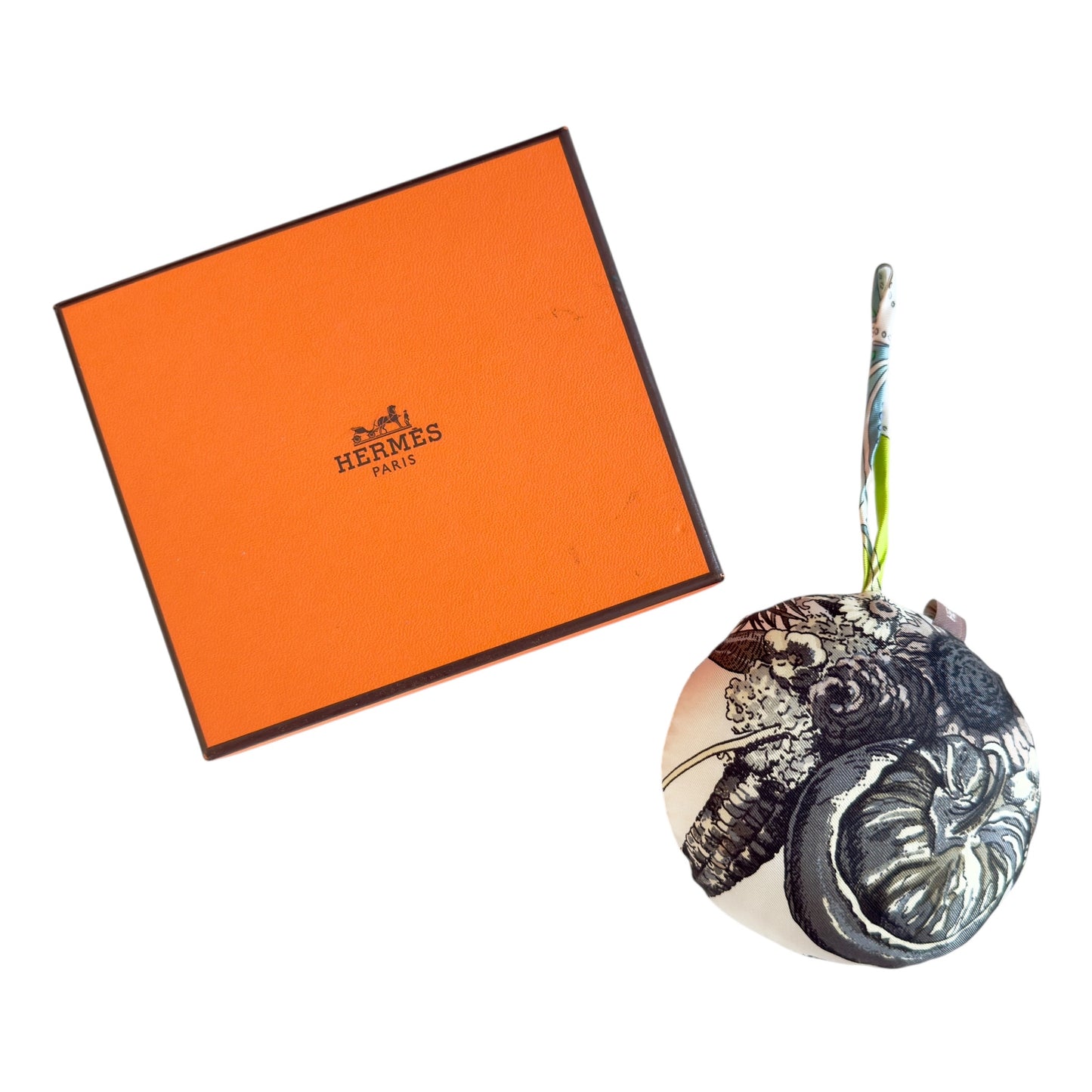 HERMES petit H 絲質 掛飾