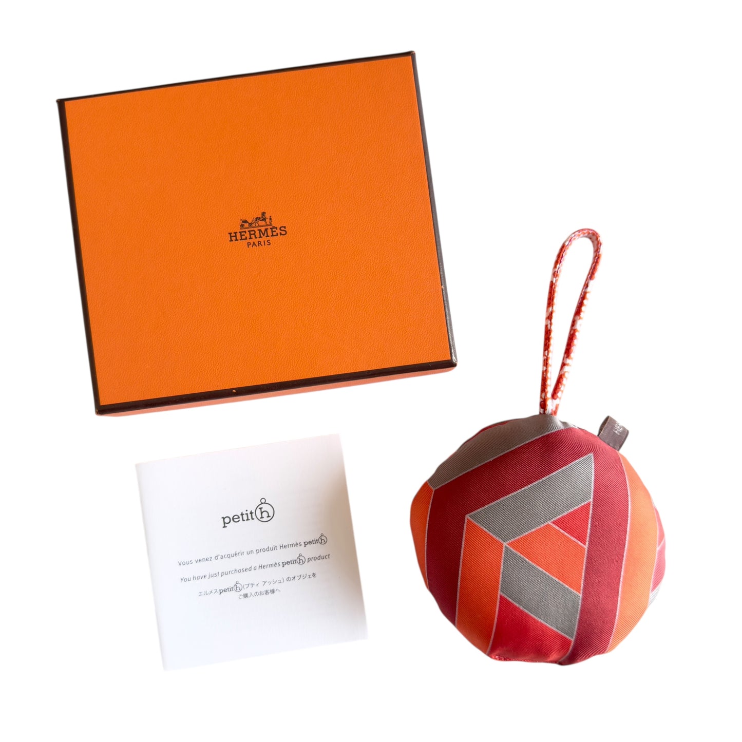 HERMES petit H 絲質 掛飾