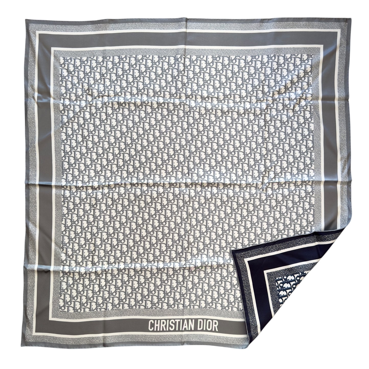 DIOR Oblique Diortwin 90 雙面 絲巾