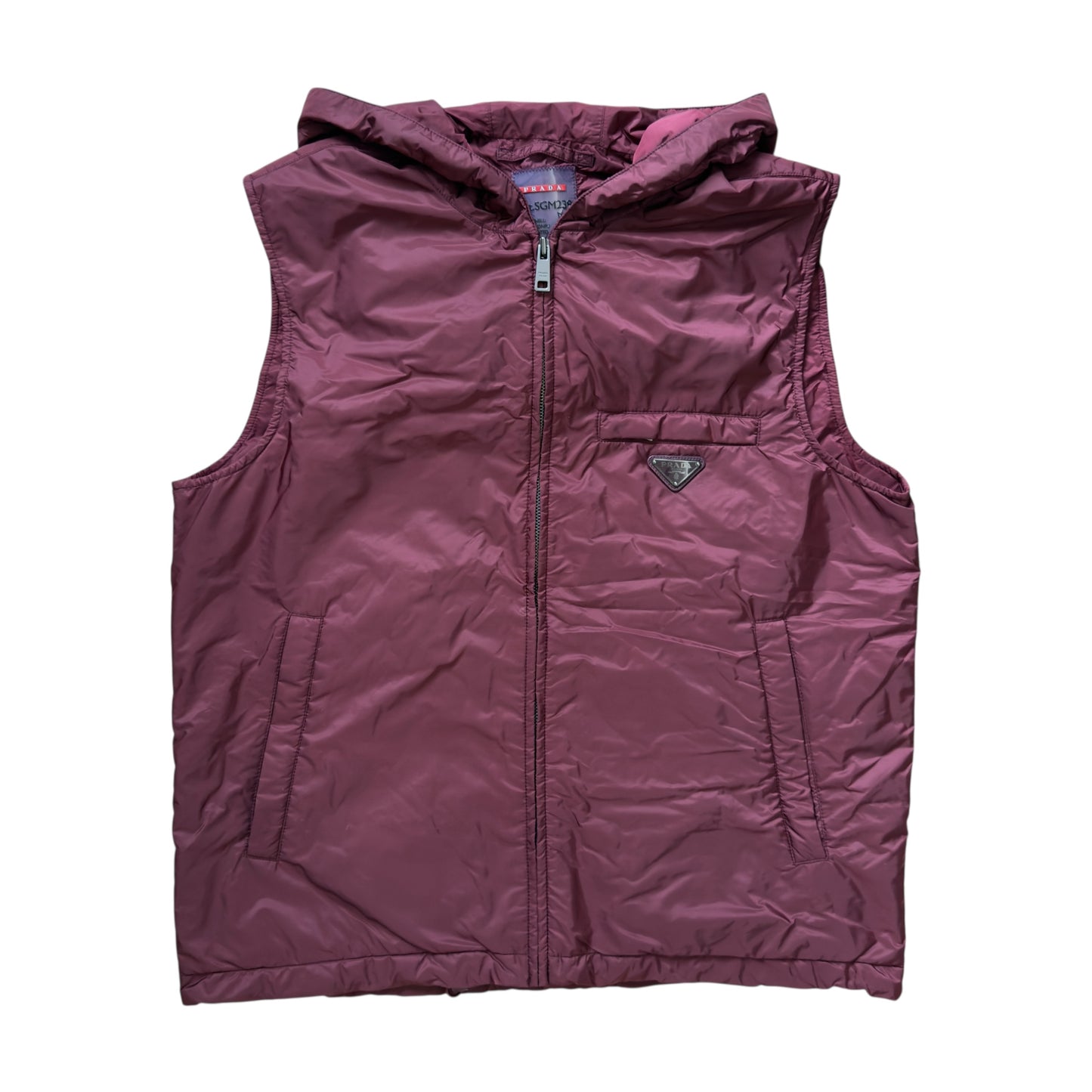 PRADA 三角標 背心 拉鏈外套