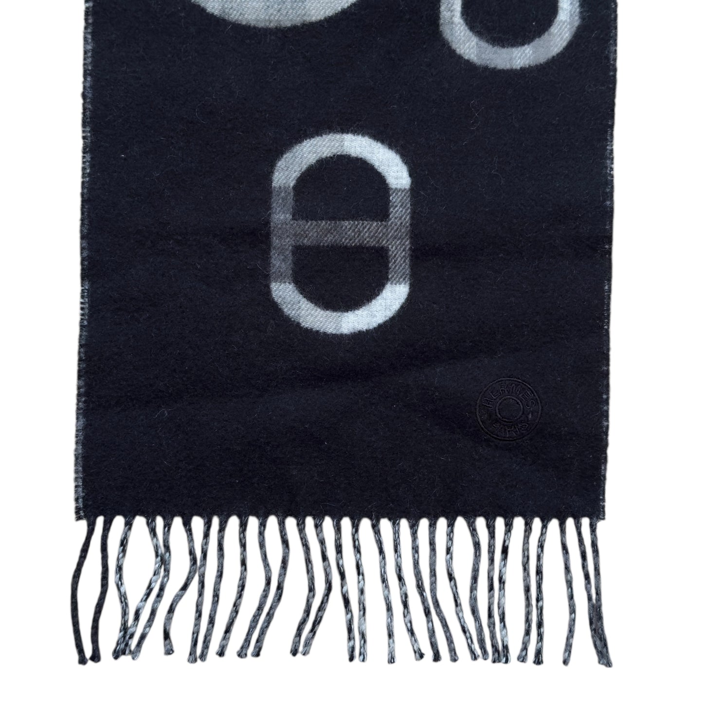 HERMES Tartan Maillons 豬鼻子🐽  雙面 純羊絨 圍巾