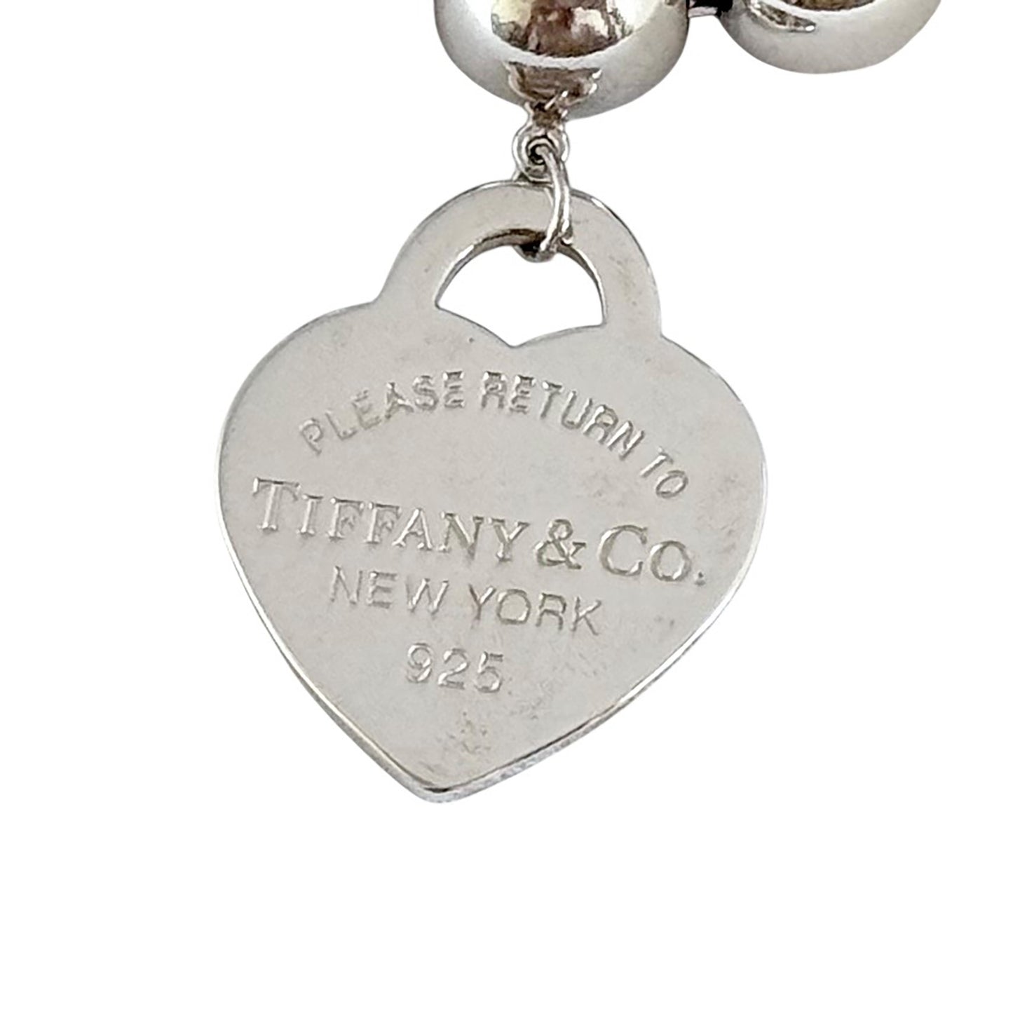 TIFFANY & CO. Return To Tiffany 8mm珠珠 純銀 愛心💗 手鏈