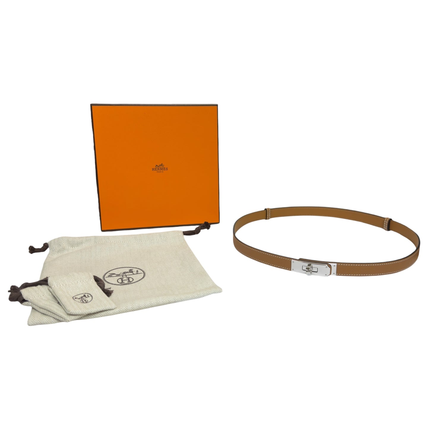 HERMES Kelly 18 腰帶 K刻