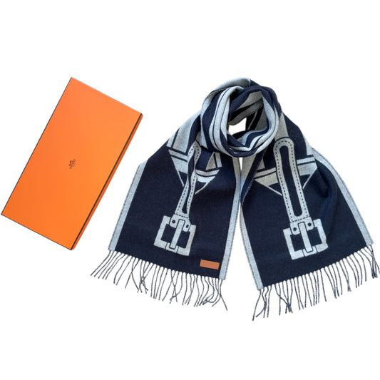 HERMES Casaque Les Sangles scarf 純羊絨 圍巾