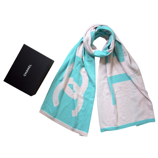 CHANEL CC 純羊絨 圍巾