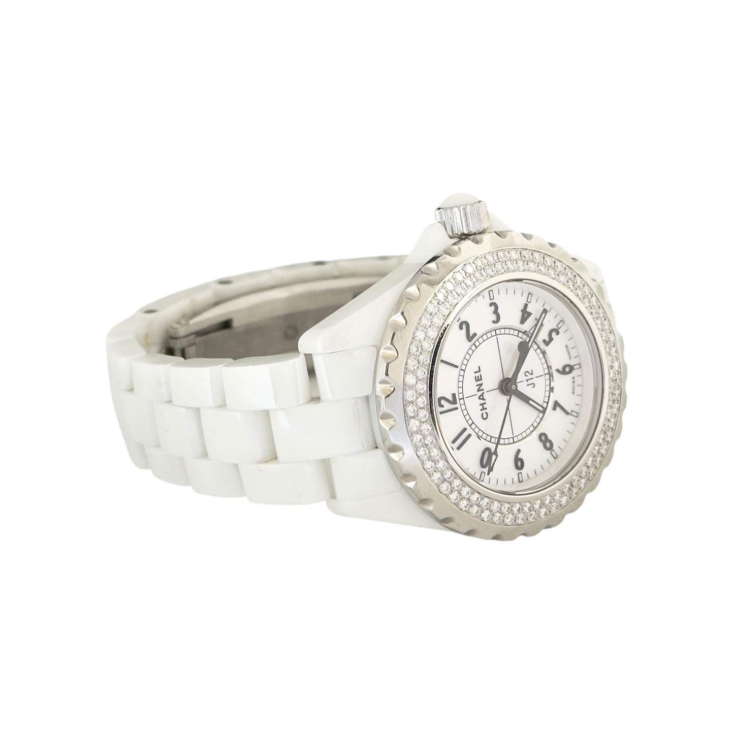 CHANEL J12 滿鑽圈 石英腕表