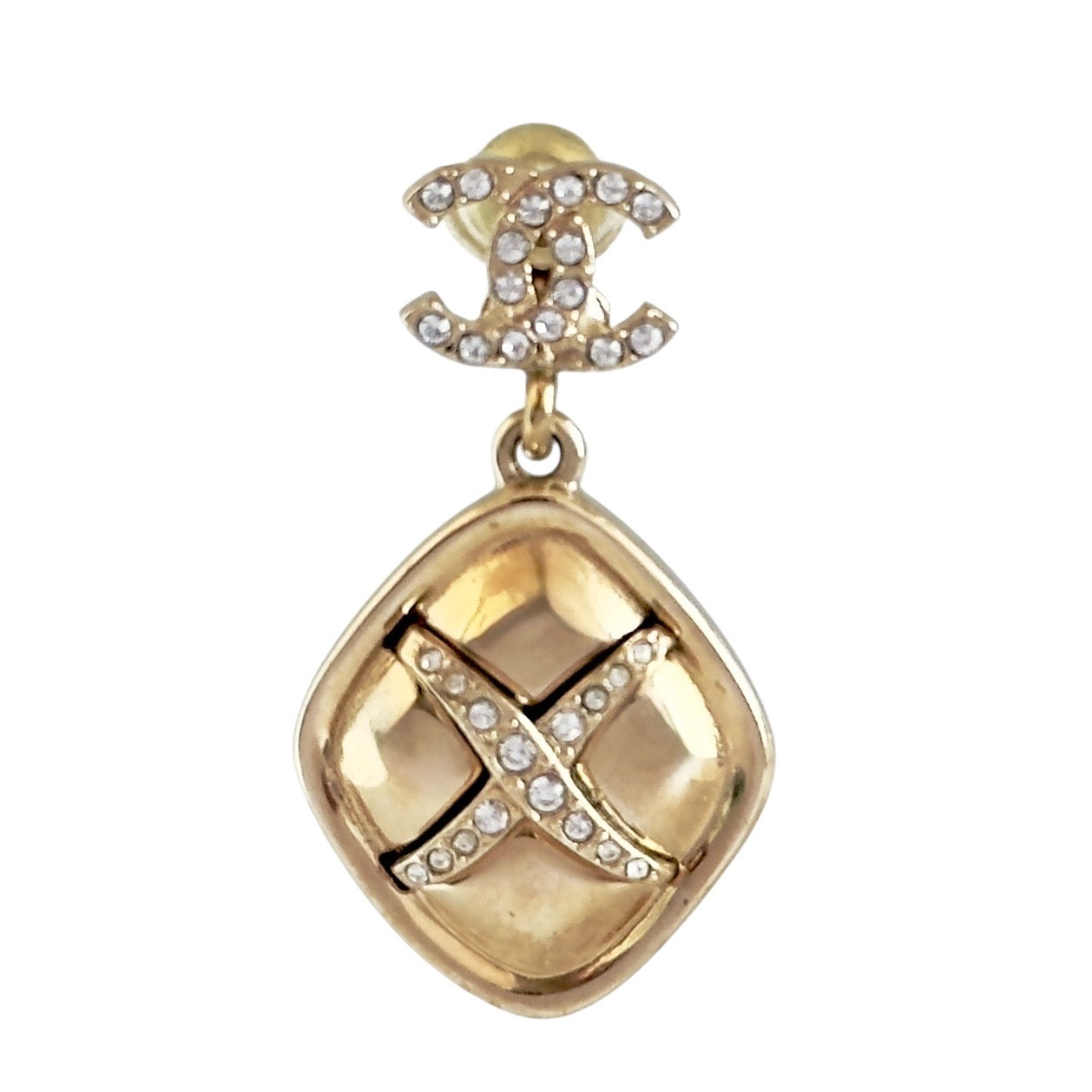 CHANEL CC 水鑽 耳環