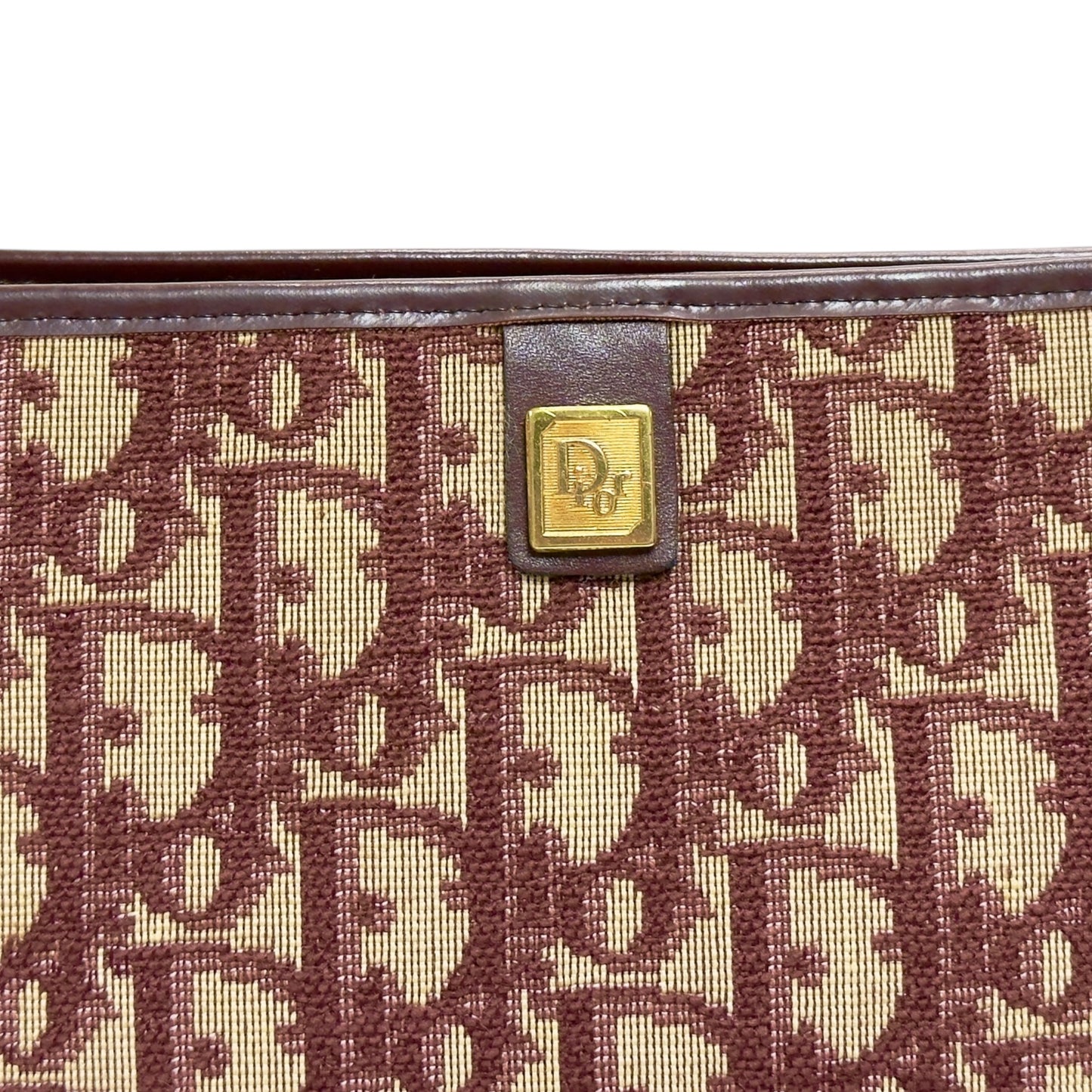 DIOR *自加鏈＞送無品牌扣＋無品牌鏈帶* 中古 刺繡老花 oblique 肩背包