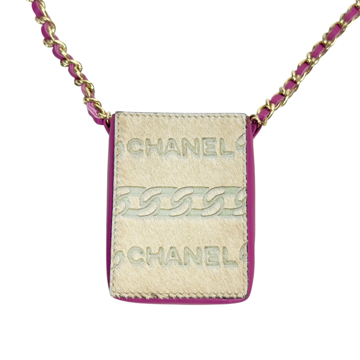 CHANEL 壓紋 馬毛 迷你小包