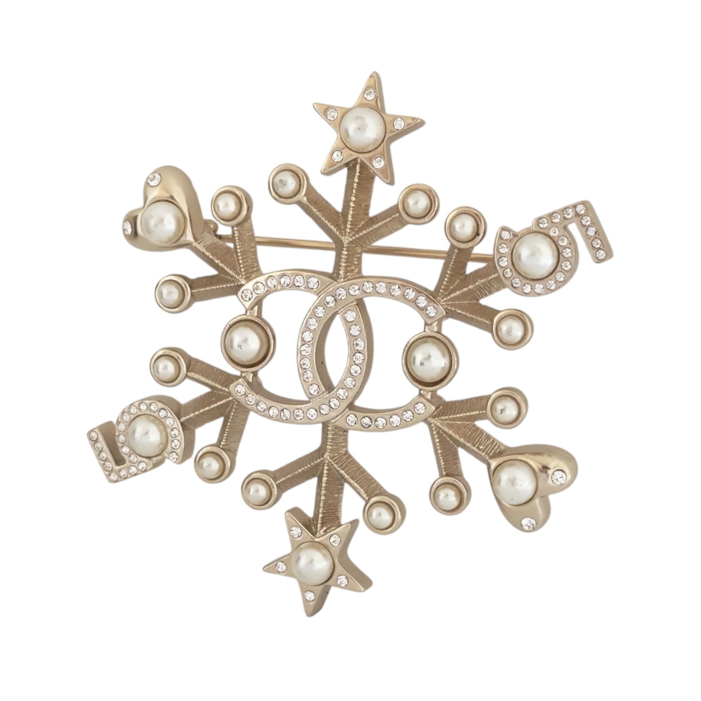 CHANEL CC 珠珠 水鑽 胸針