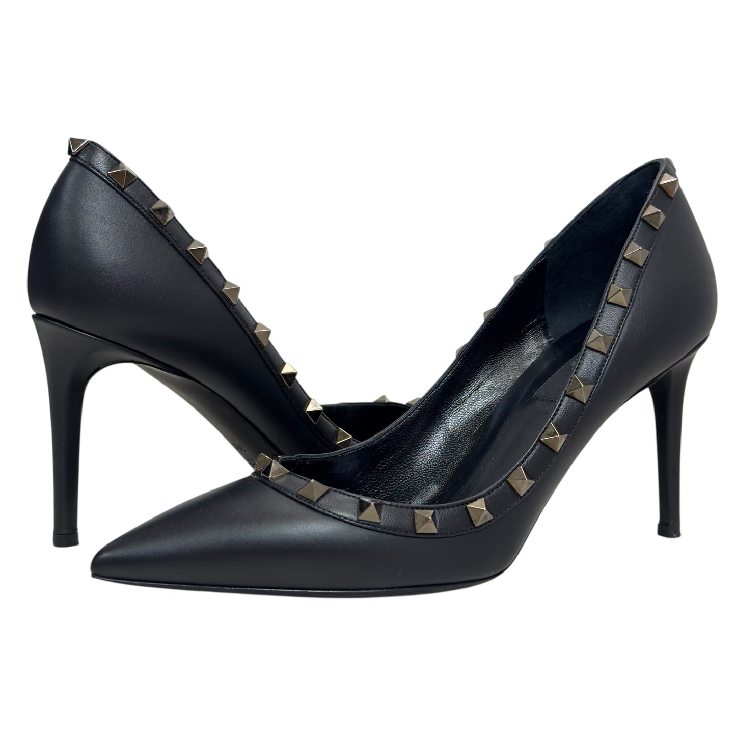 VALENTINO GARAVANI Noir Rockstud黑色 高跟鞋 85mm