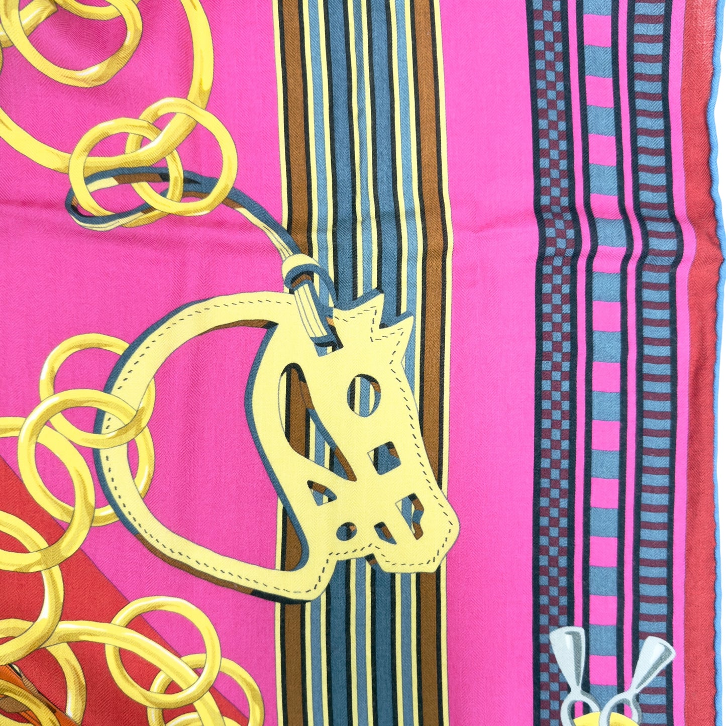 HERMES Brides et Gris-Gris shawl 140 羊絨 圍巾