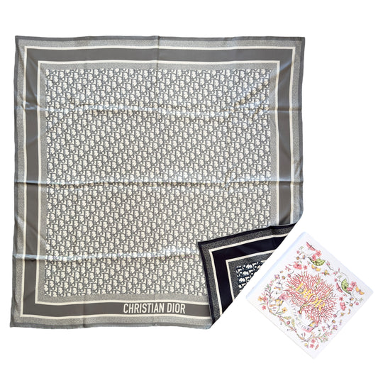 DIOR Oblique Diortwin 90 雙面 絲巾