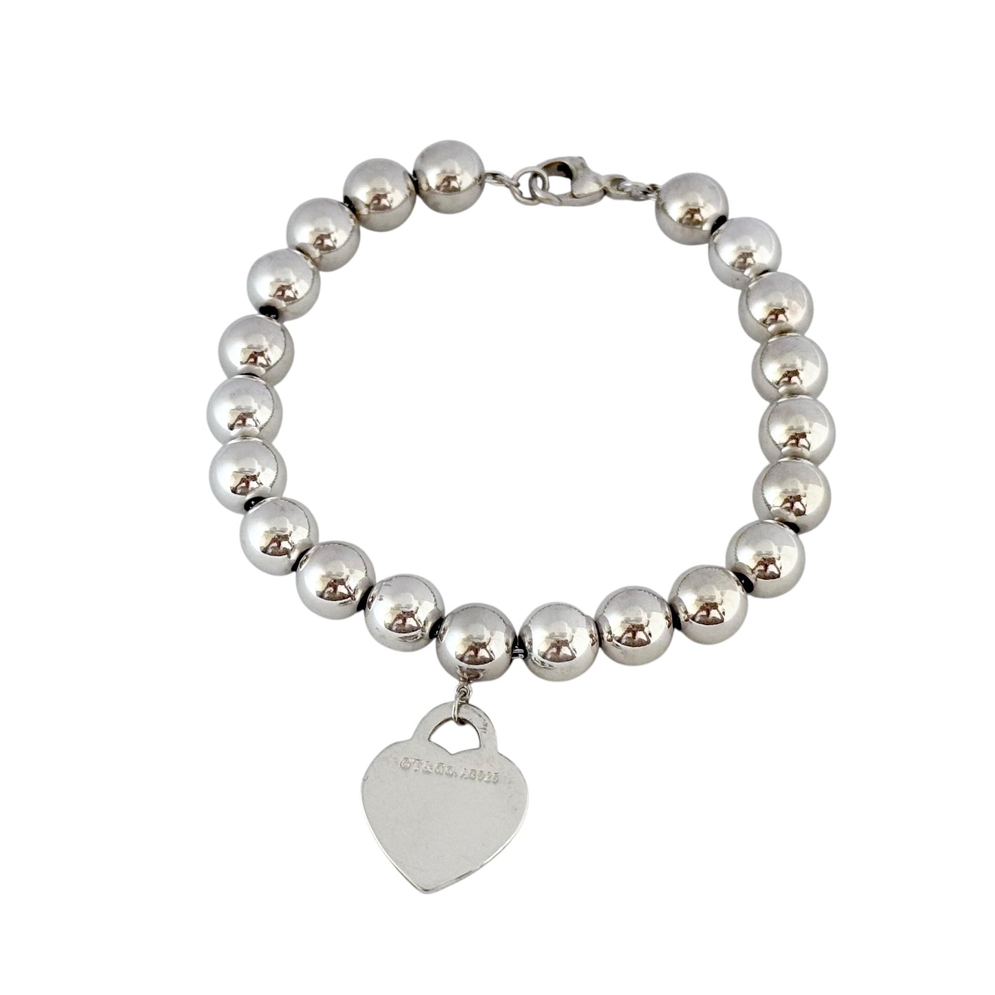 TIFFANY & CO. Return To Tiffany 8mm珠珠 純銀 愛心💗 手鏈