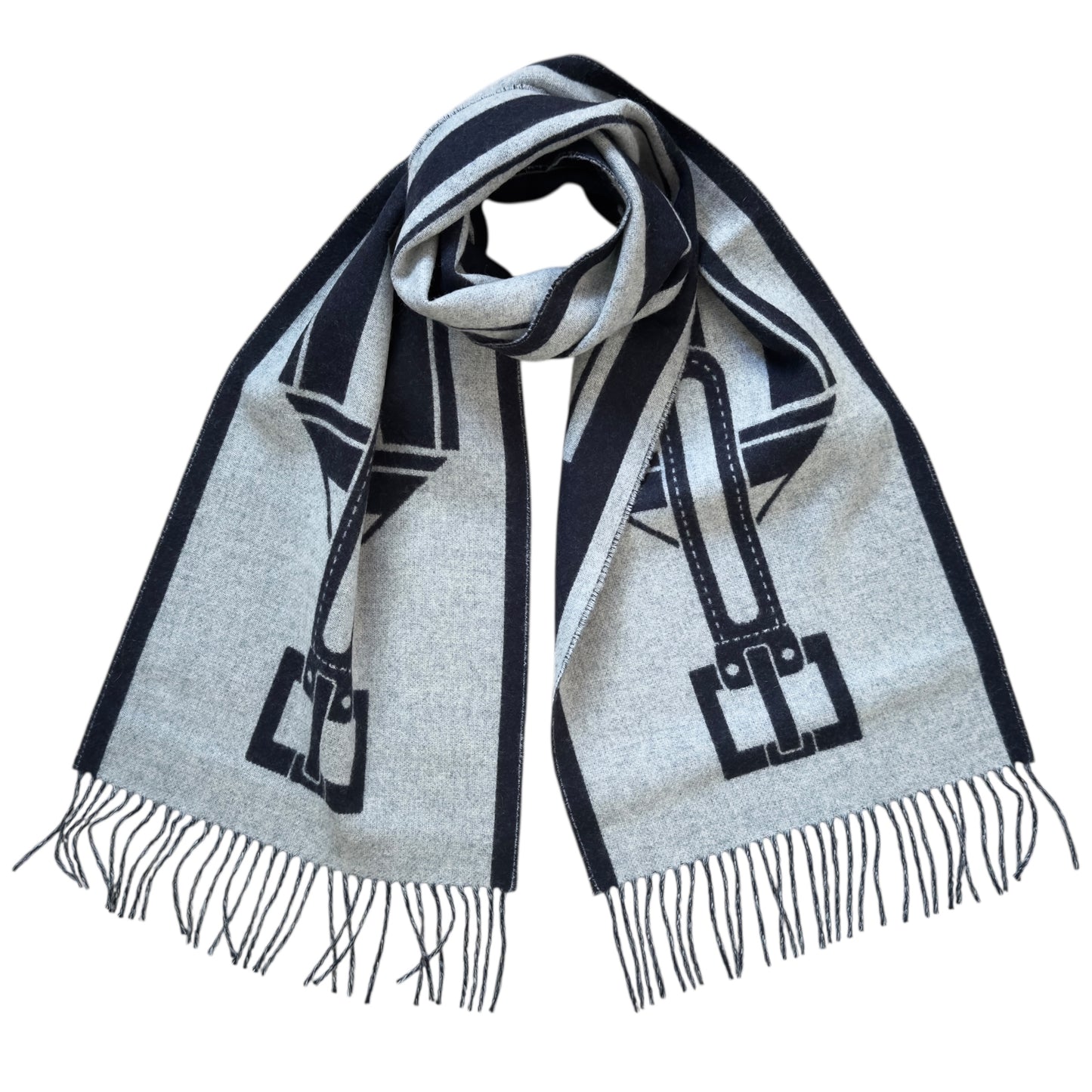 HERMES Casaque Les Sangles scarf 純羊絨 圍巾