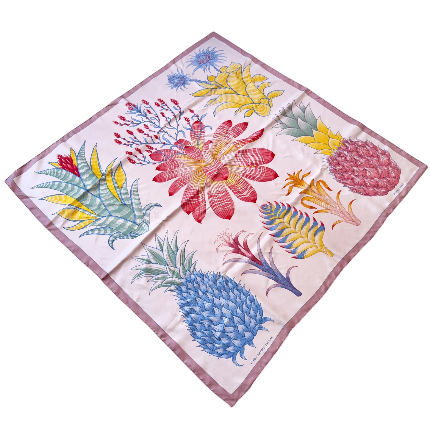 HERMES Index Bromeliaceae scarf 90 絲巾