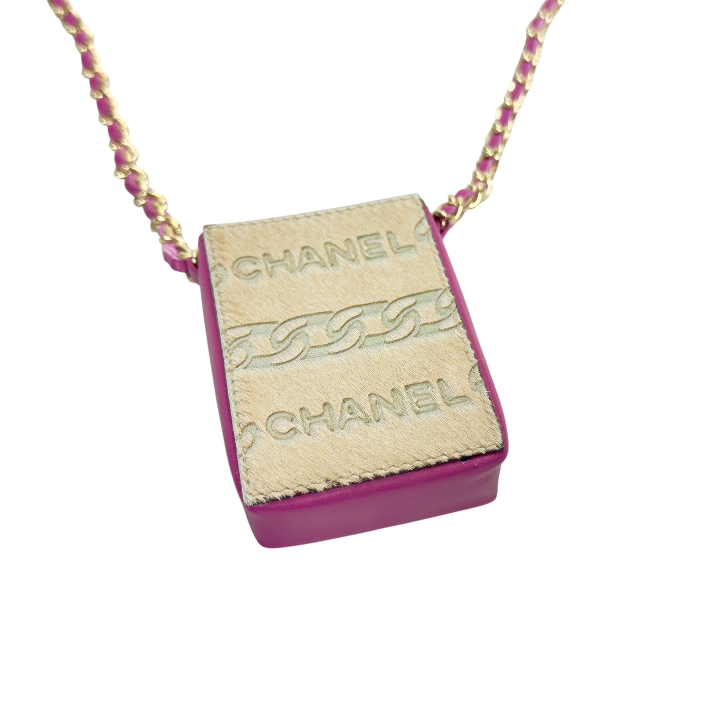 CHANEL 壓紋 馬毛 迷你小包