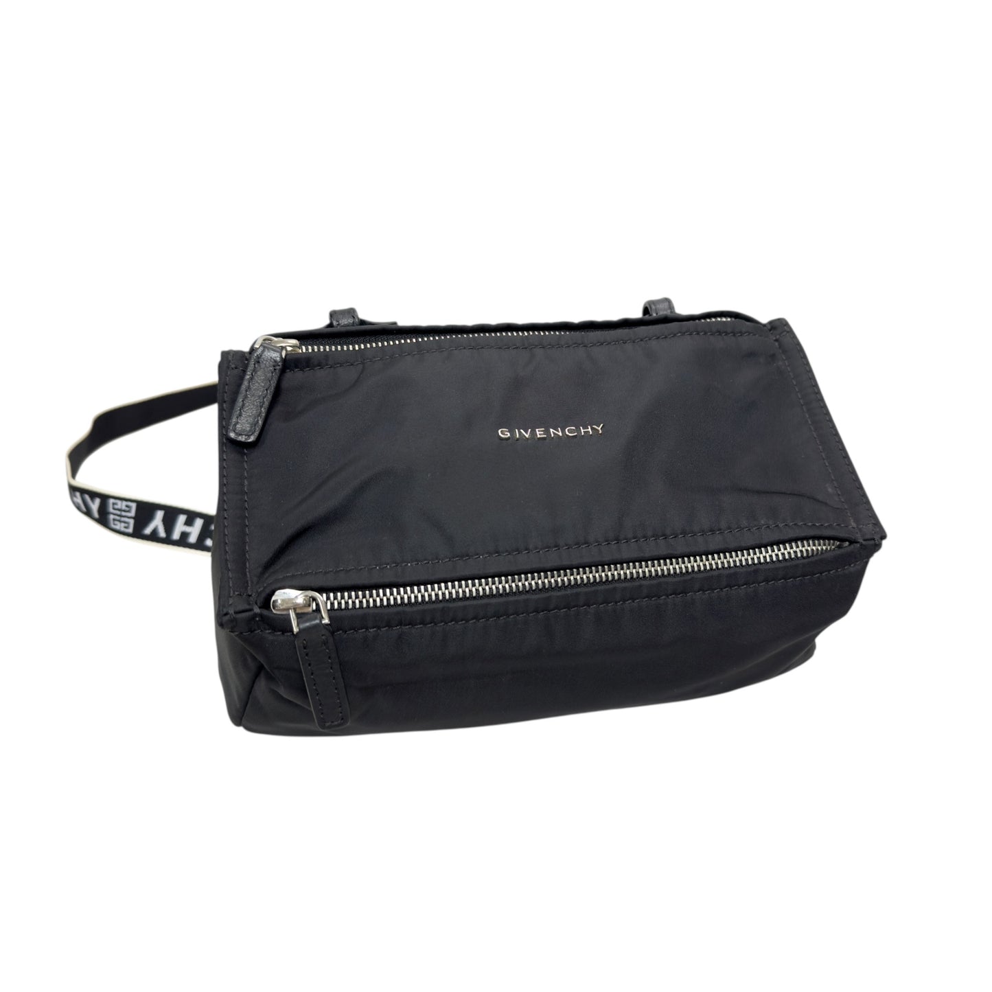 GIVENCHY Pandora 帆布拼皮 斜揹袋