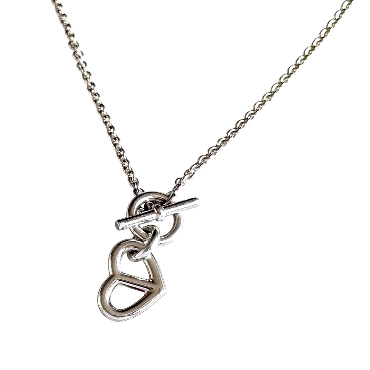 HERMES 限定愛心 豬鼻子 純銀 頸鏈