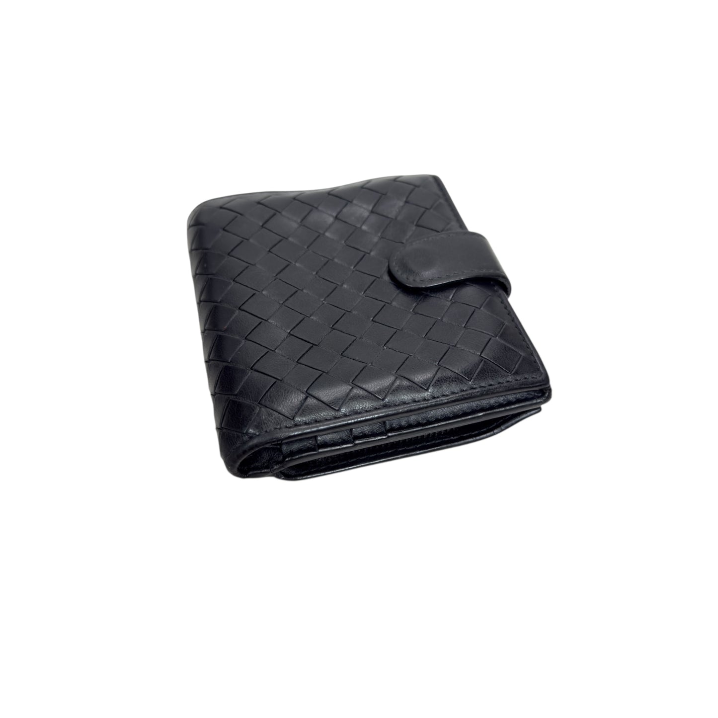 BOTTEGA VENETA 織皮 短銀包