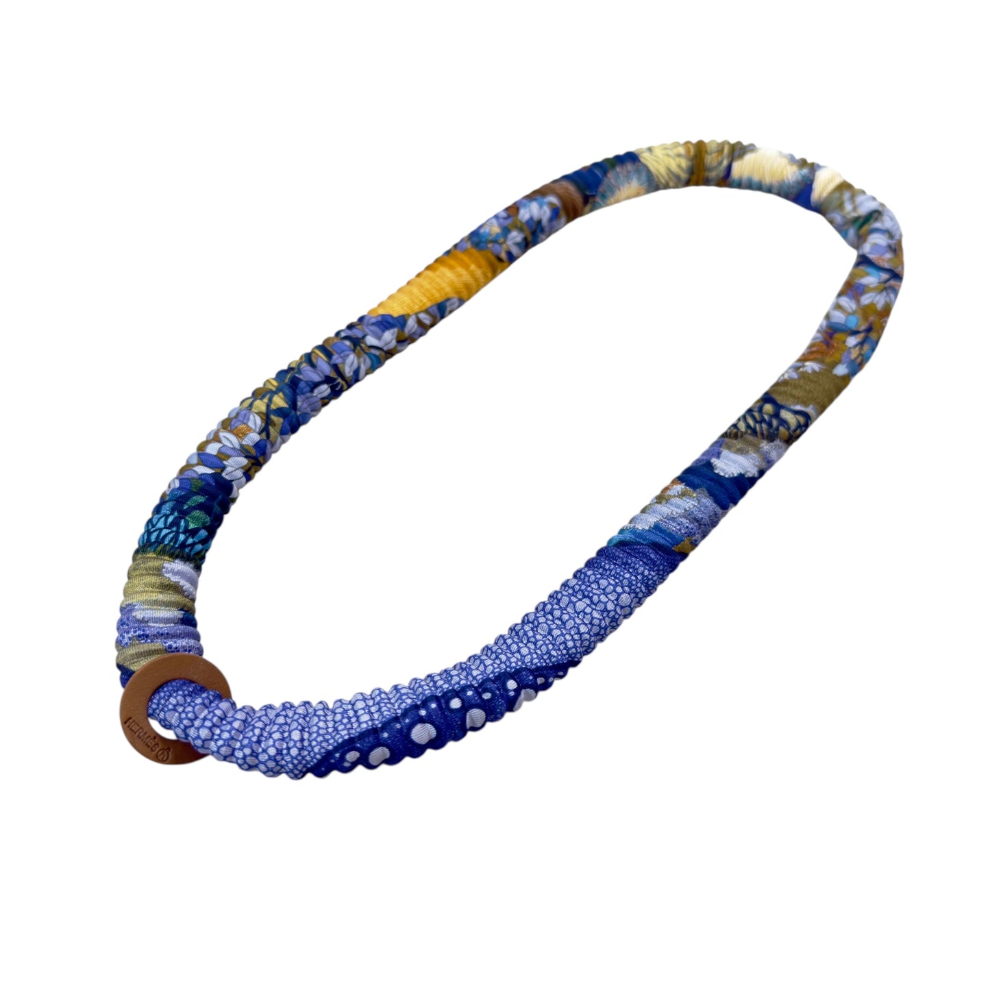 HERMES petit H 絲質 百褶 頸帶