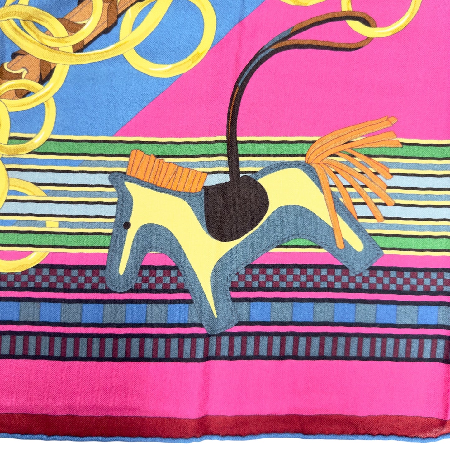 HERMES Brides et Gris-Gris shawl 140 羊絨 圍巾