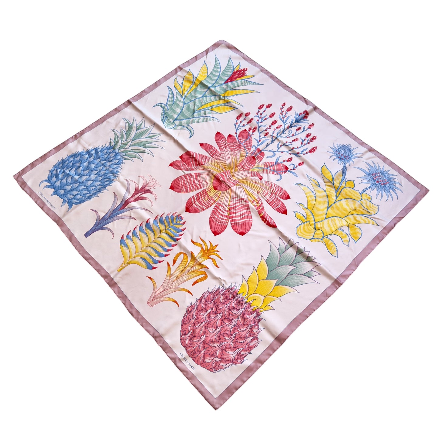 HERMES Index Bromeliaceae scarf 90 絲巾