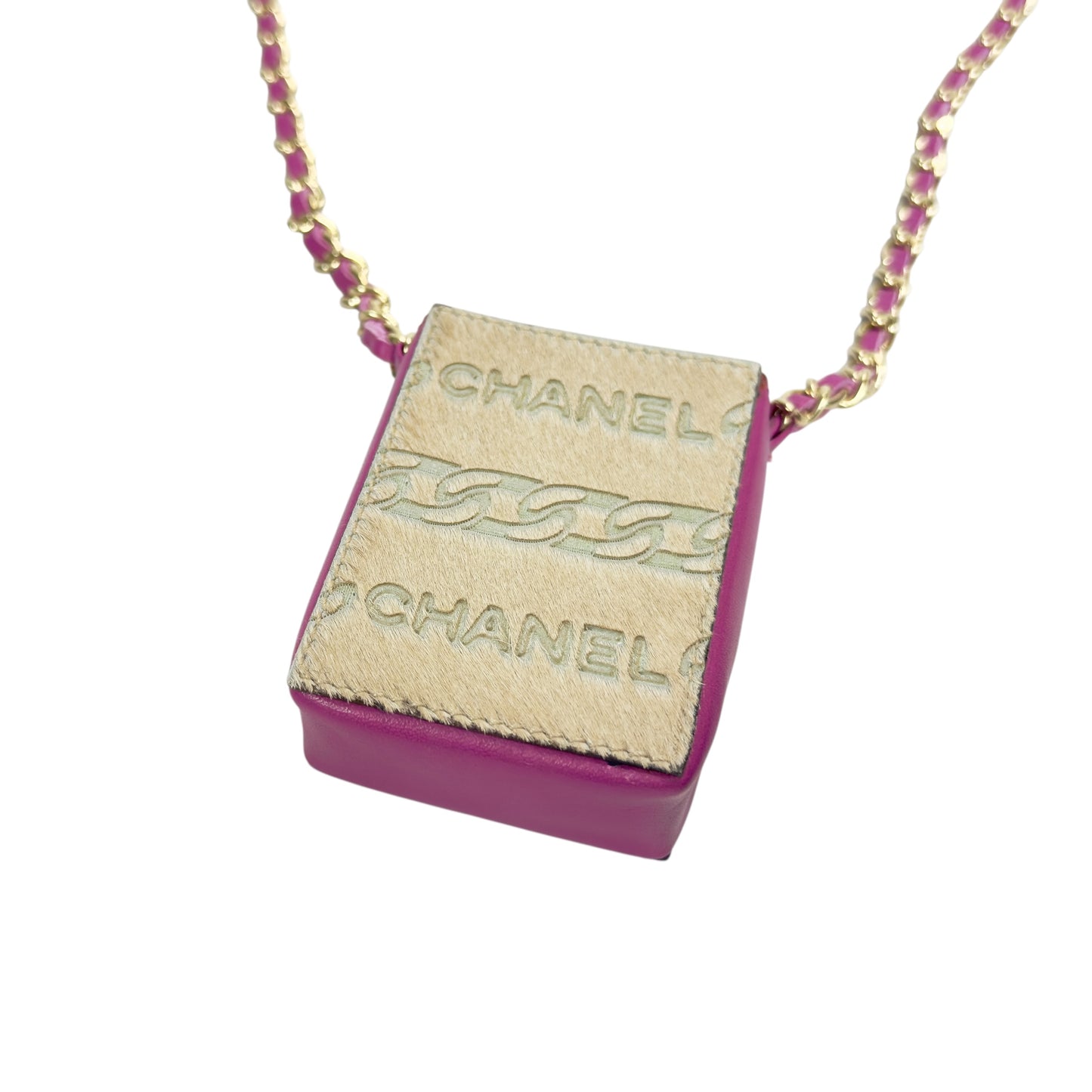 CHANEL 壓紋 馬毛 迷你小包