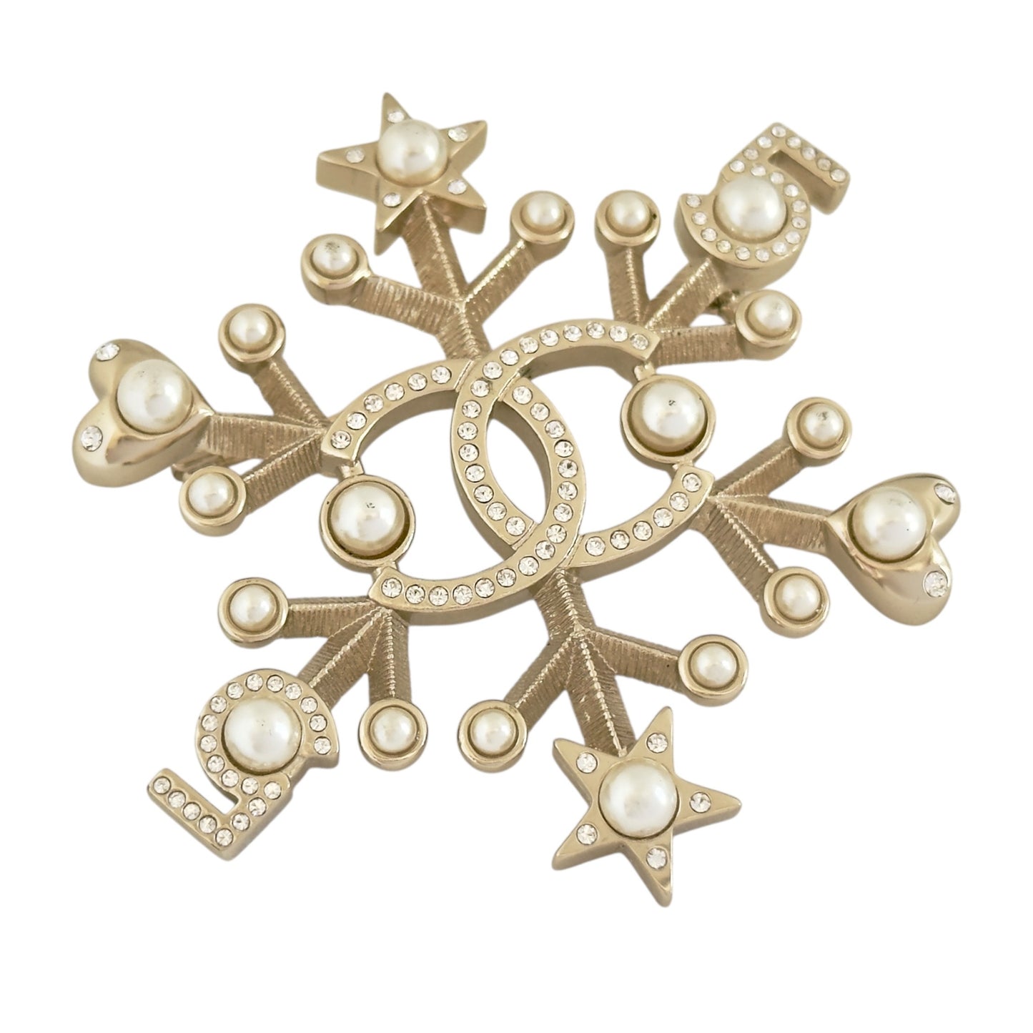 CHANEL CC 珠珠 水鑽 胸針