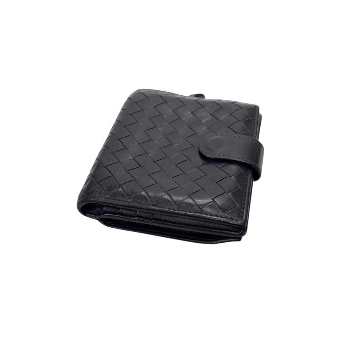 BOTTEGA VENETA 織皮 短銀包