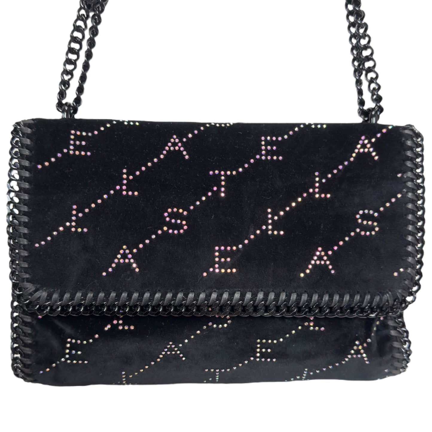 STELLA MCCARTNEY 水鑽 黑色 鏈條包