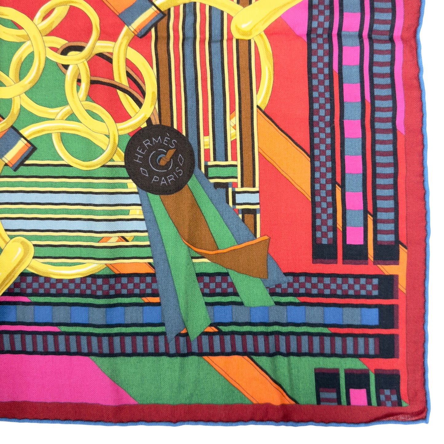 HERMES Brides et Gris-Gris shawl 140 羊絨 圍巾