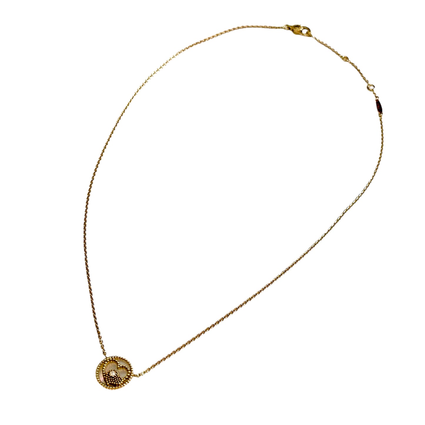 DIOR Rose des Vents 限定愛心🩷  18K金 鑽石 貝母 頸鏈