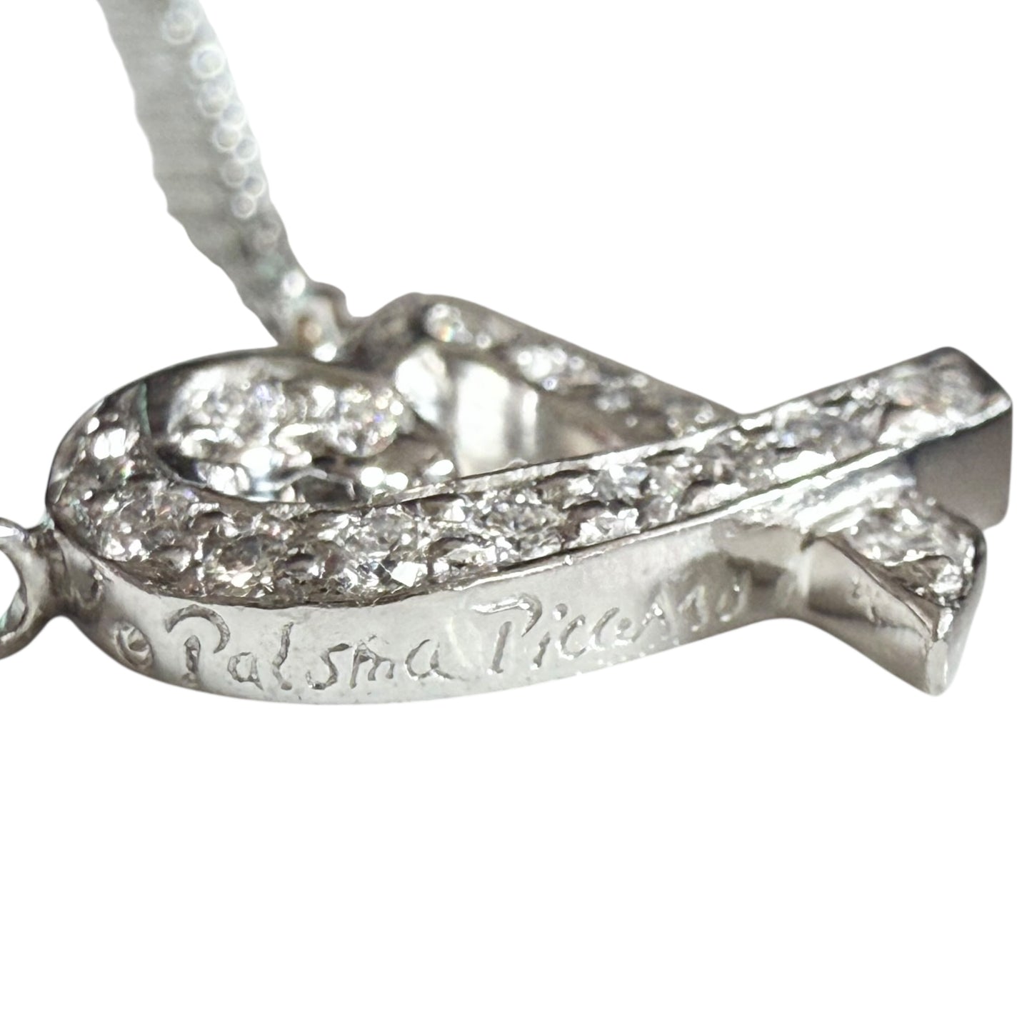 TIFFANY & CO. Paloma Picasso PT950鉑金 滿鑽 愛心💗 頸鏈