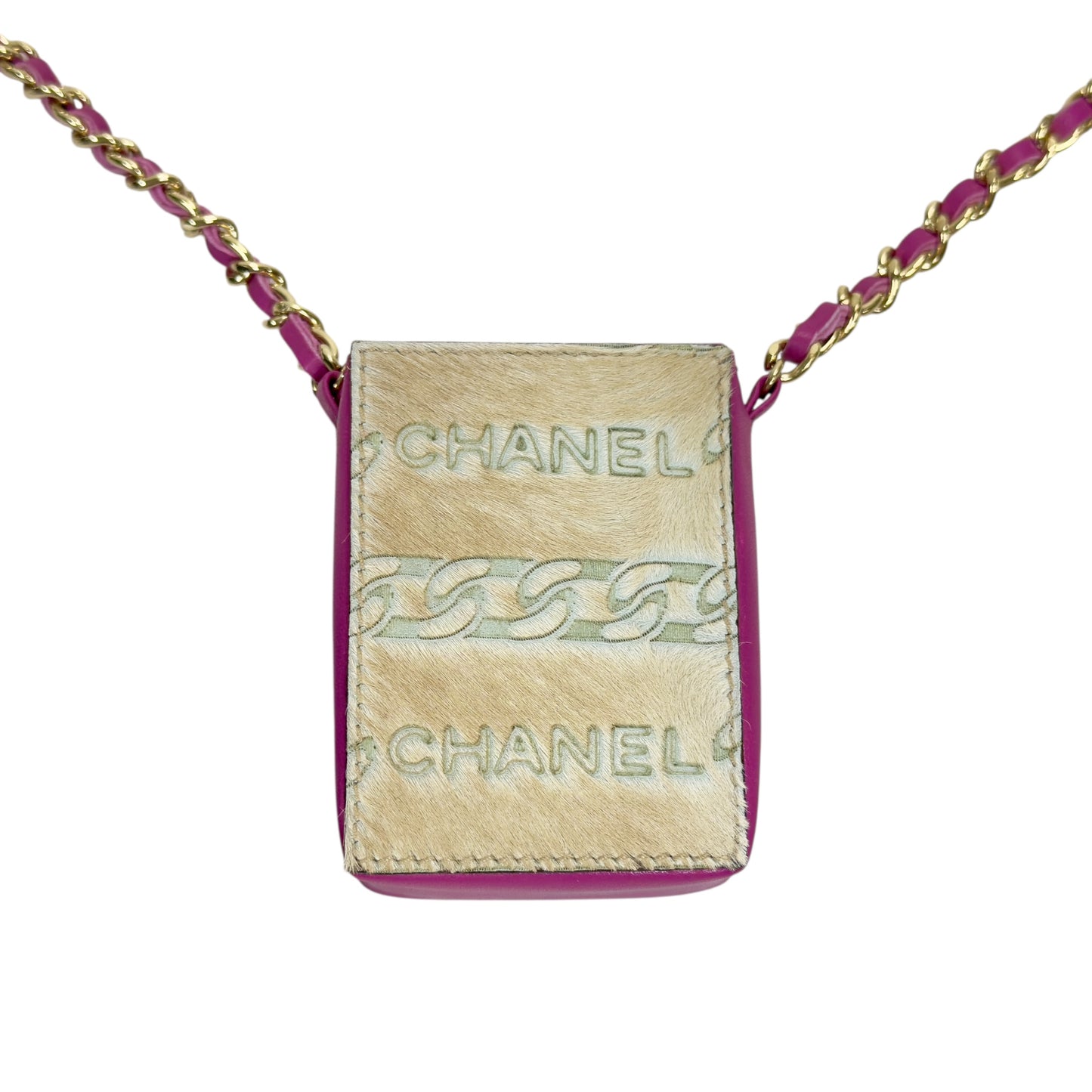 CHANEL 壓紋 馬毛 迷你小包