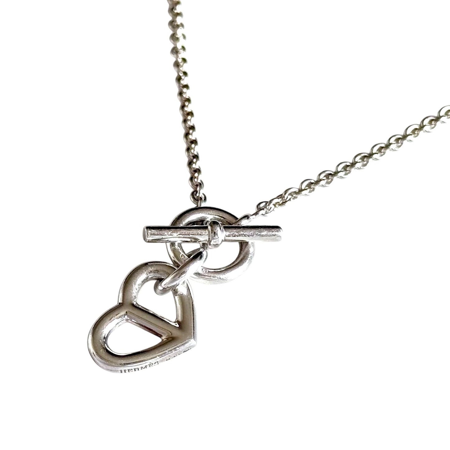 HERMES 限定愛心 豬鼻子 純銀 頸鏈