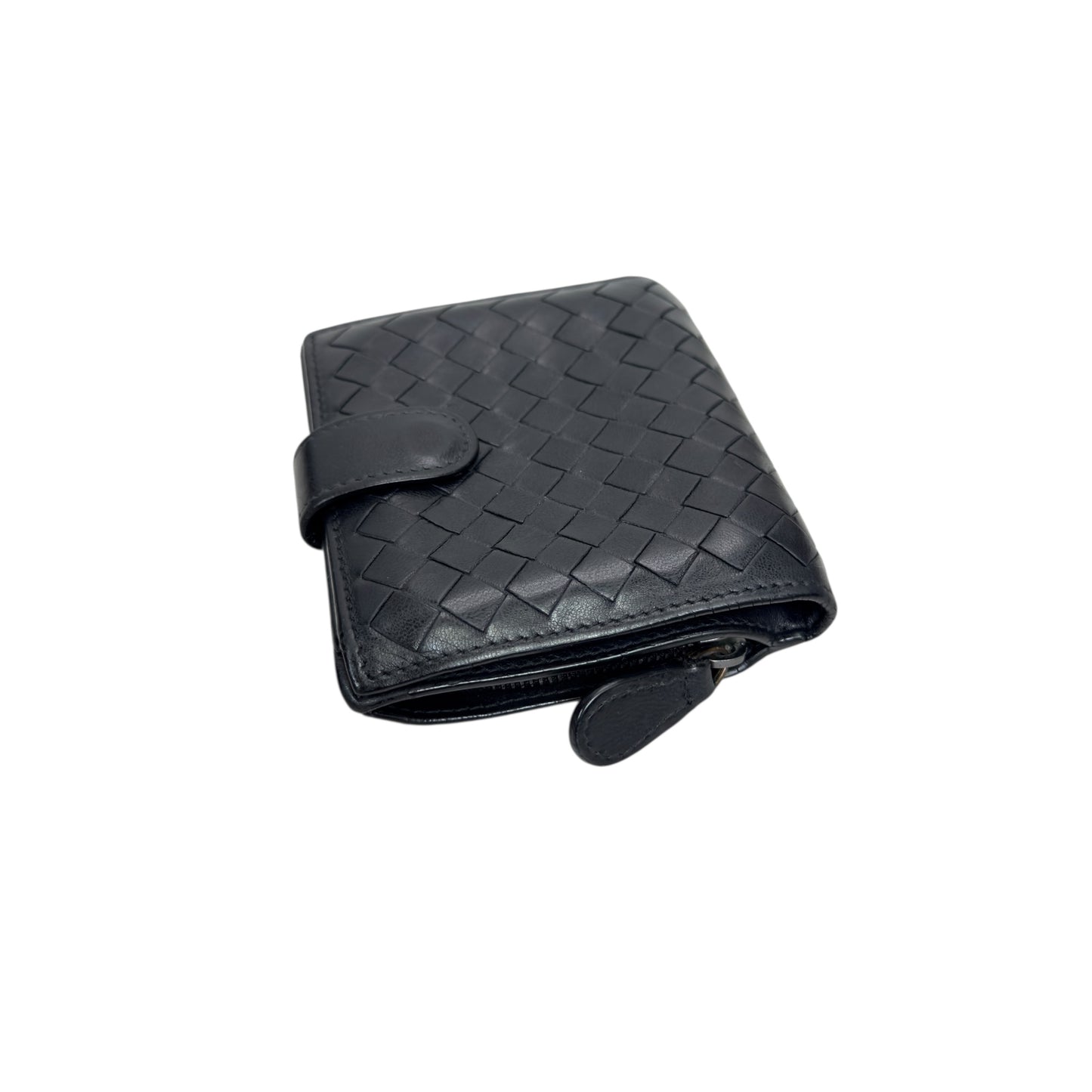 BOTTEGA VENETA 織皮 短銀包