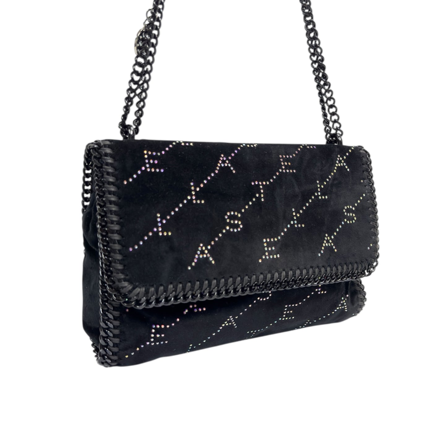 STELLA MCCARTNEY 水鑽 黑色 鏈條包