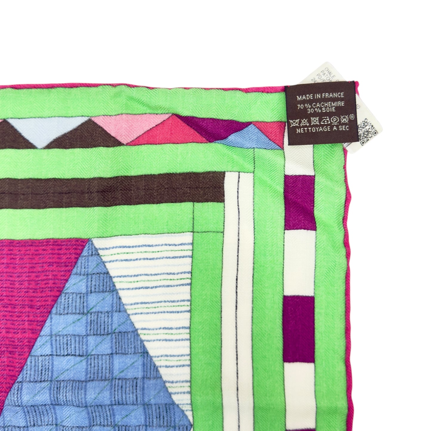 HERMES Patchwork Horse shawl 140 羊絨 圍巾