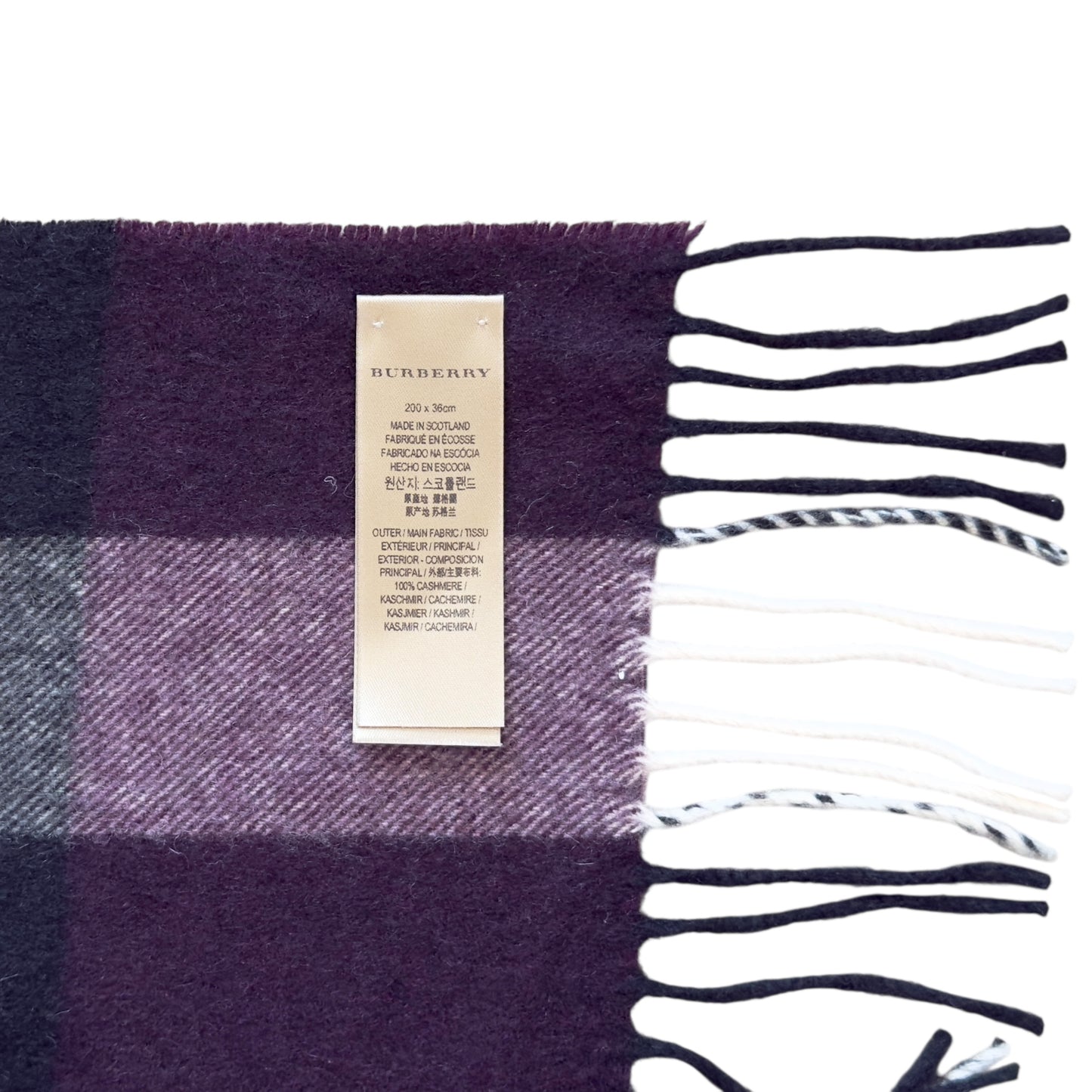 BURBERRY 羊絨 圍巾