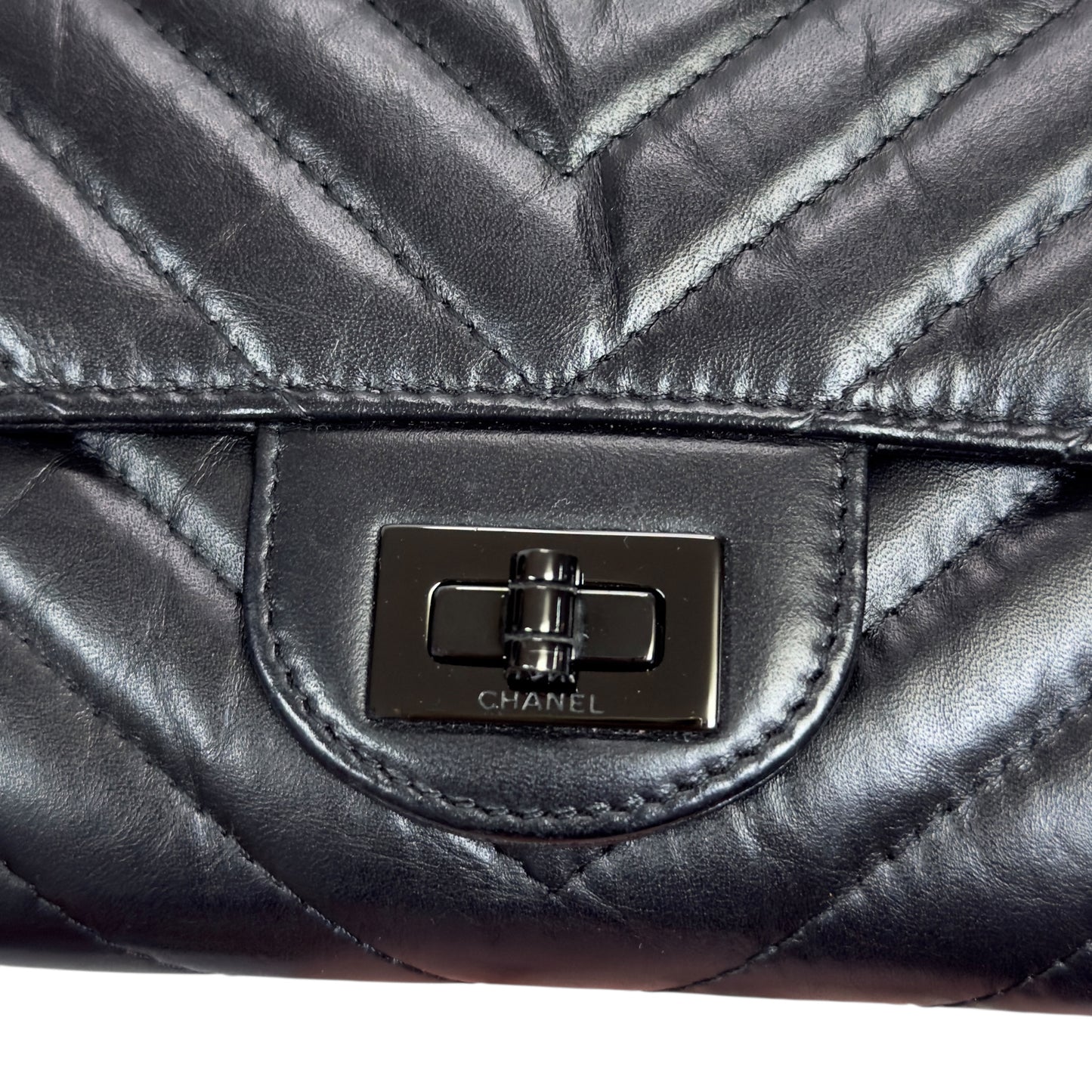 CHANEL *自加鏈＞送無品牌扣＋無品牌鏈帶* 2.55 長銀包 WOC