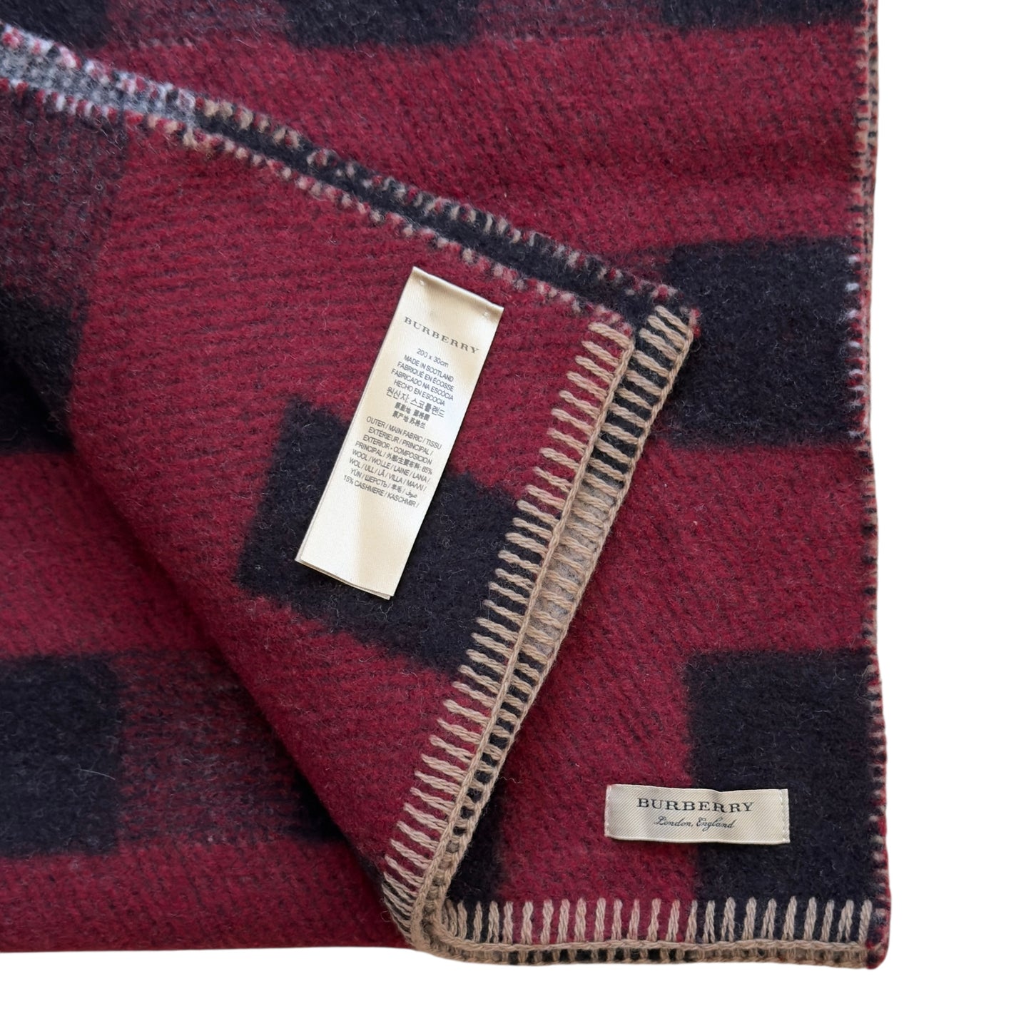 BURBERRY 經典格紋 雙面 圍巾