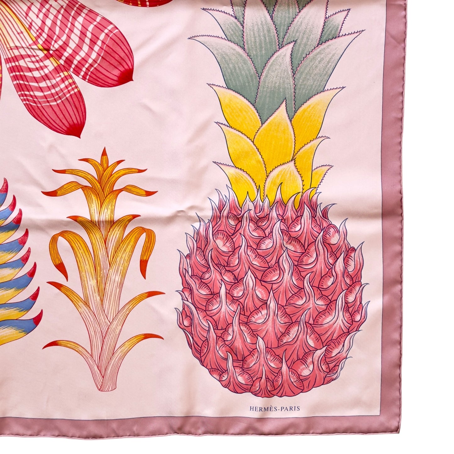 HERMES Index Bromeliaceae scarf 90 絲巾